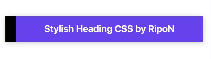 Stylish Heading CSS