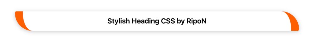 Stylish Heading CSS